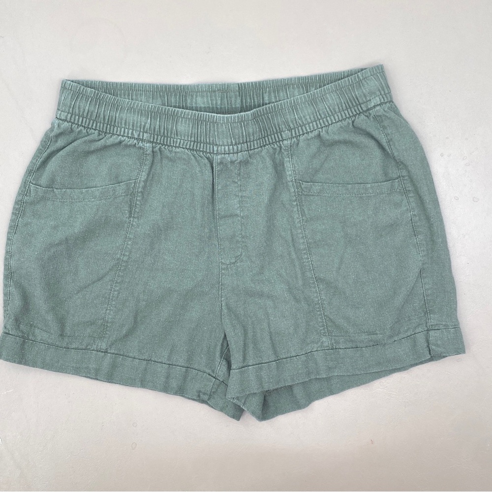 Old Navy Linen Women's Olive Green Casual Shorts Size Medium - Picture 2 of 8